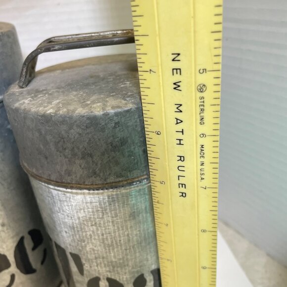 Vintage Vandor Imports Galvanized Metal Canister Set For Coffee Tea Sugar & Flou - Picture 14 of 15